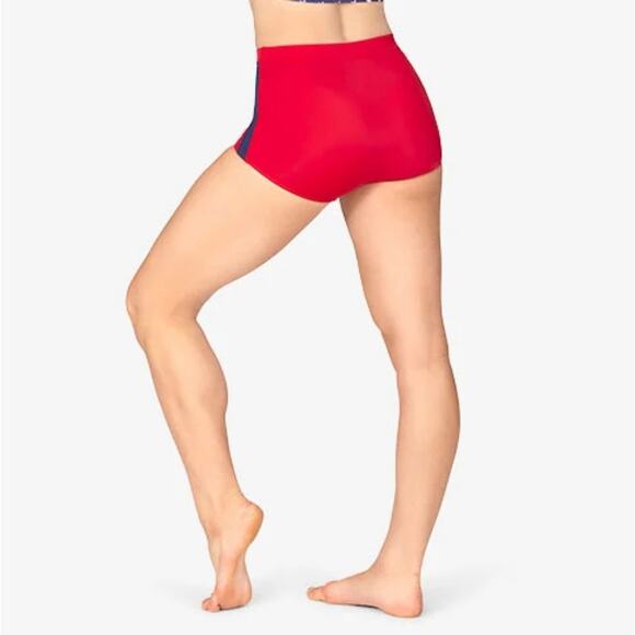 Audition Outfit Pro Cheer Dance NFL NBA Red Navy Custom Rhinestone - Picture 12 of 16